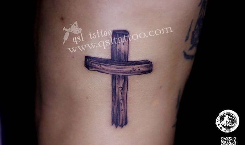 十字架✝️纹身图片