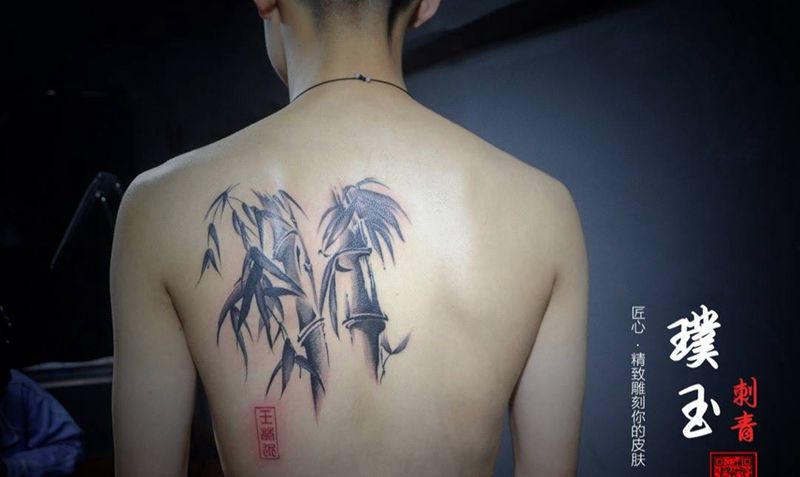墨竹纹身图片