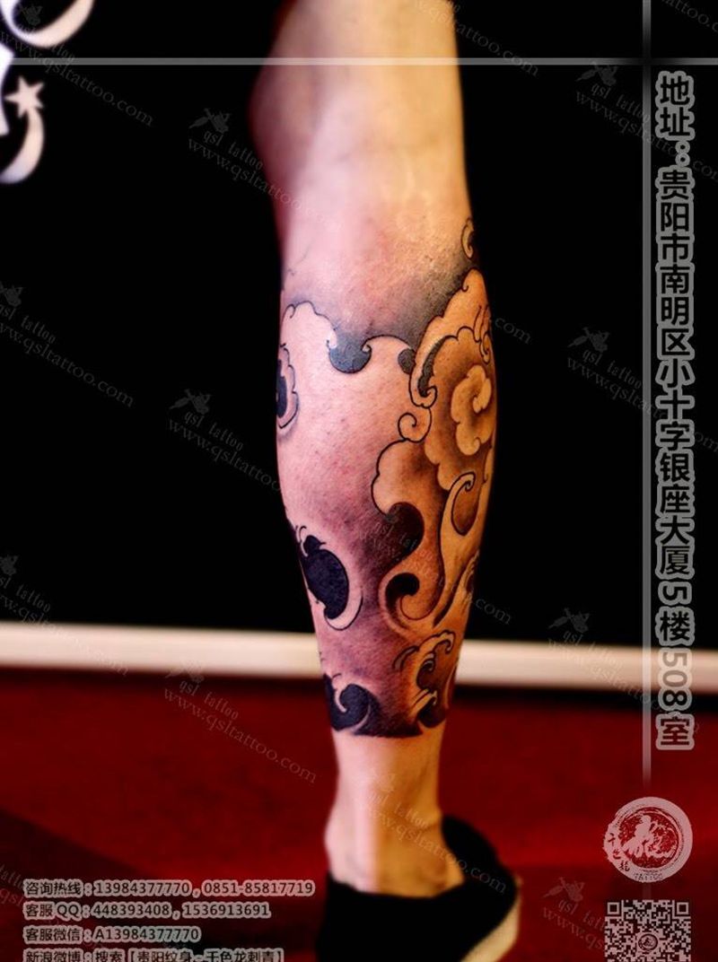 传统浪花纹身图片