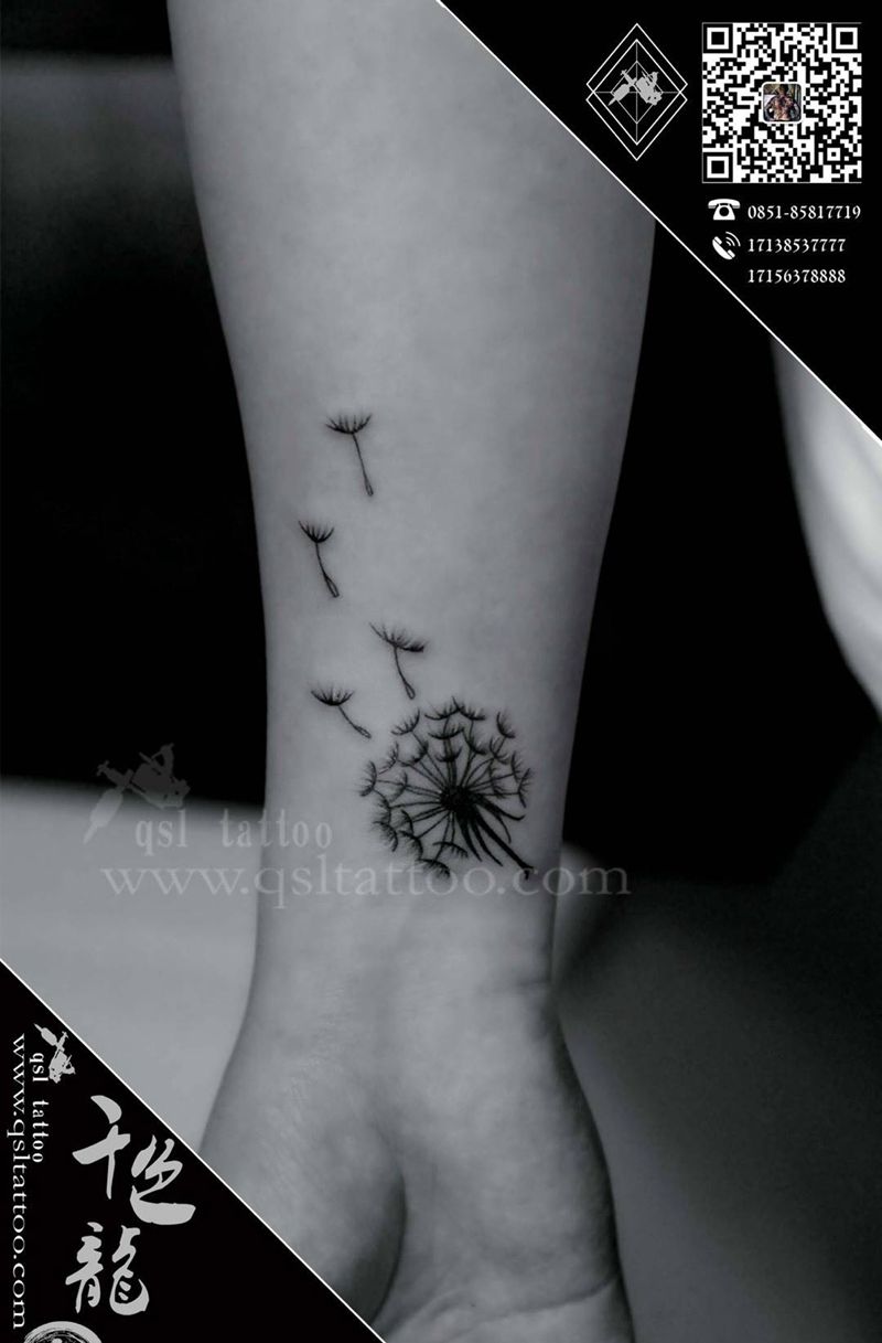 蒲公英纹身图片