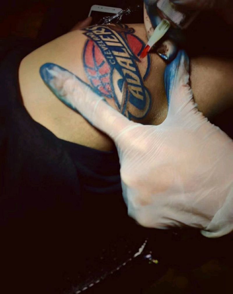 篮球迷纹身图片