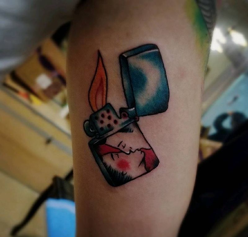 打火机纹身图片