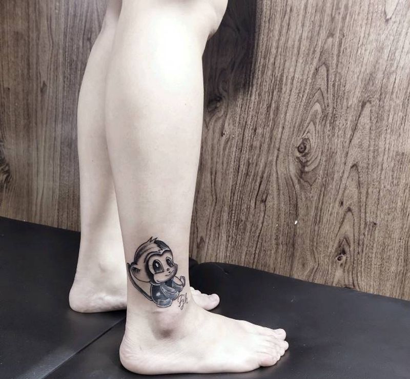 小猴子纹身图片