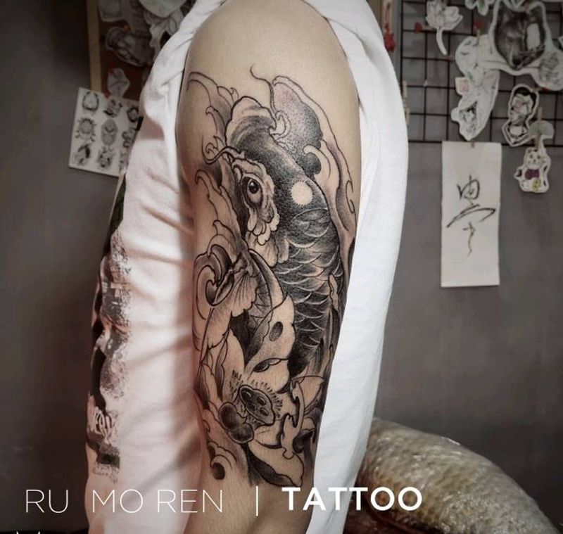 #鲤鱼纹身图片