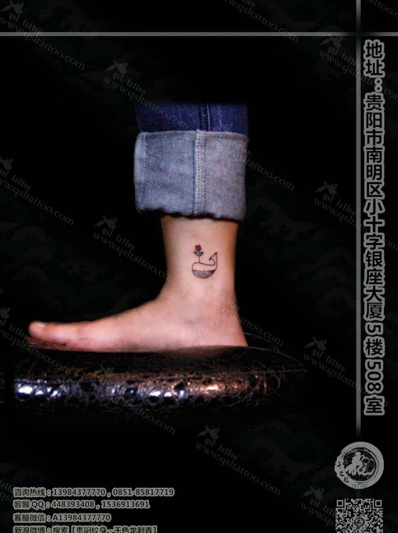 小鲸鱼纹身图片