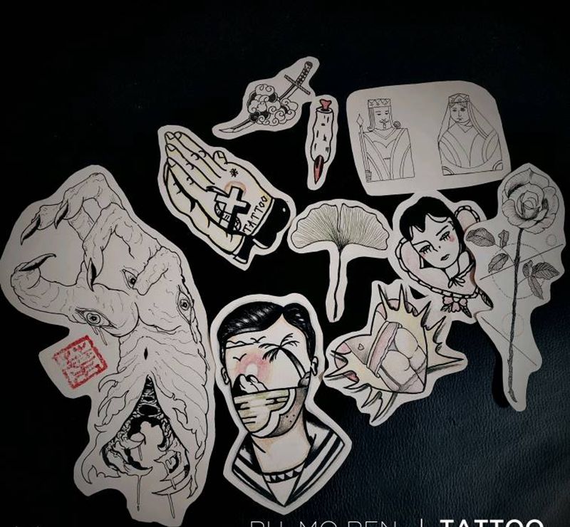 手稿#欧美 重口 小清新纹身图片