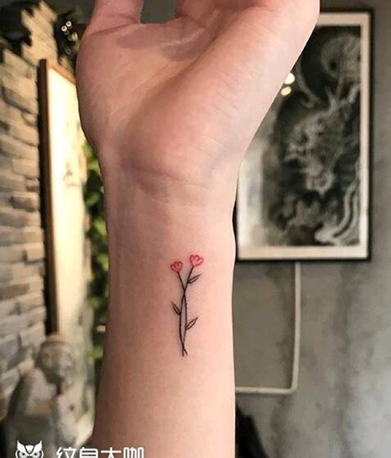 超级小花纹身图片