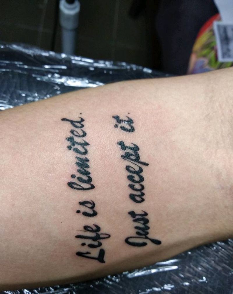 生命有限纹身图片