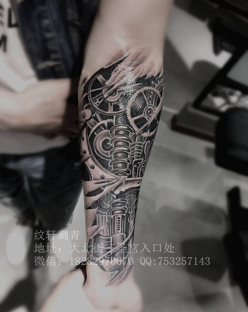 机械臂纹身图片