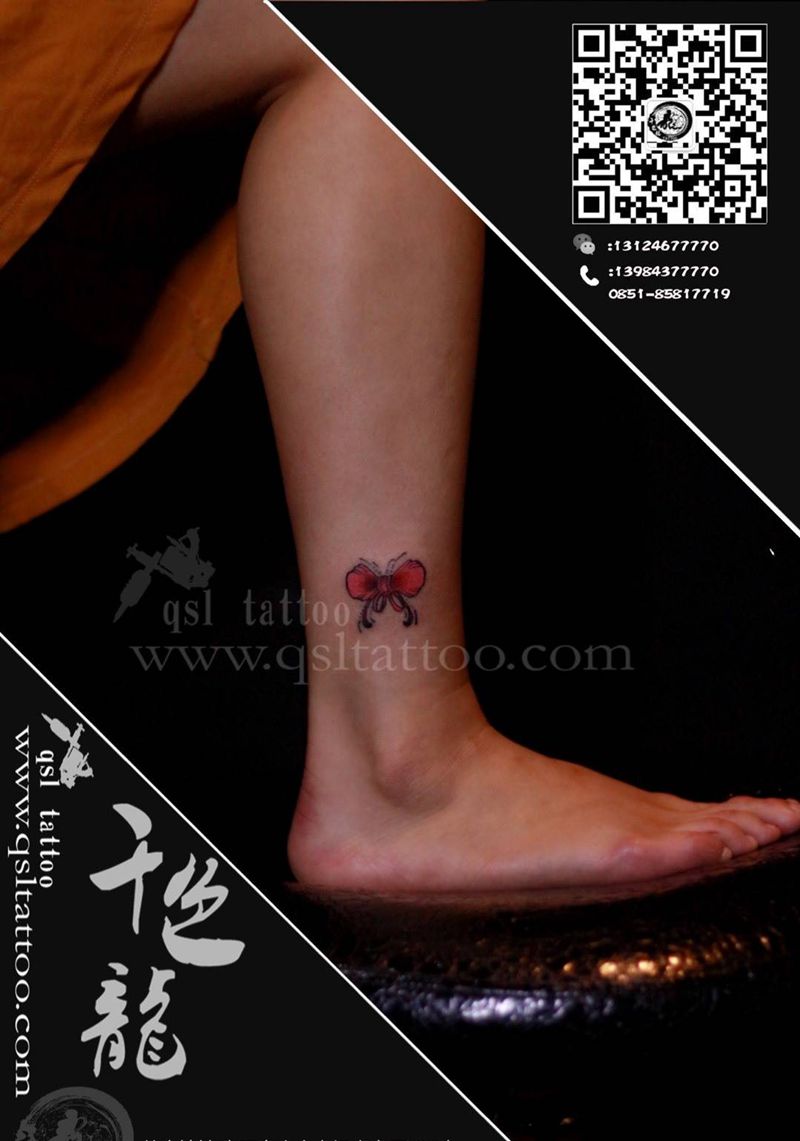 蝴蝶结～纹身图片