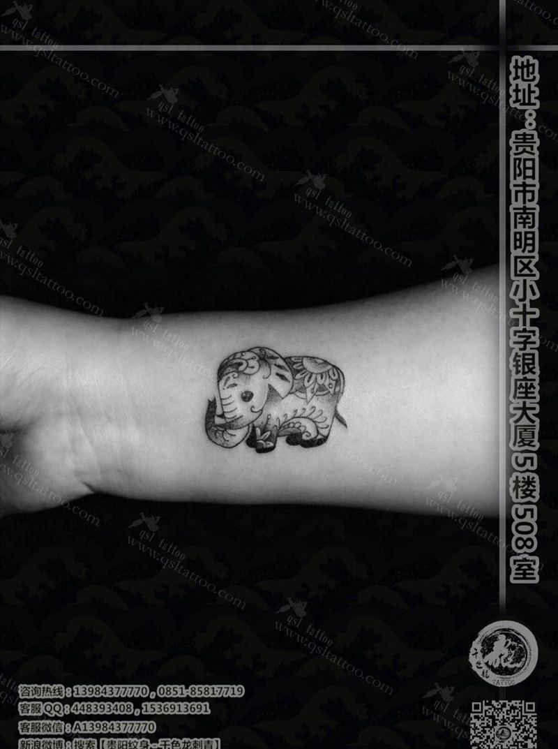 小象纹身图片