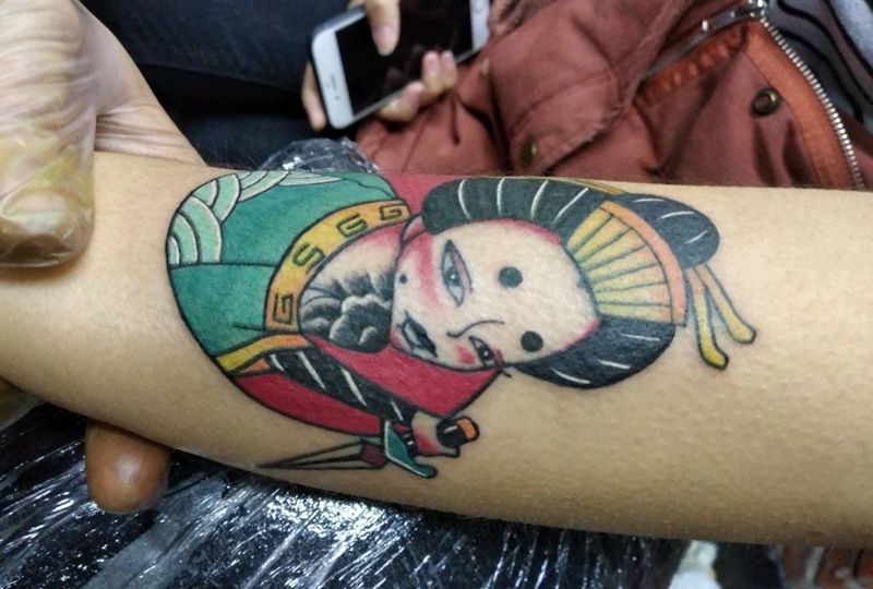 欧美艺妓纹身图片