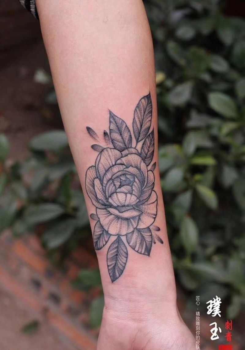 甩线风格纹身图片