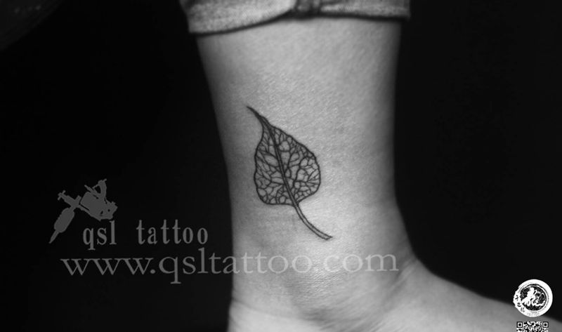 叶子纹身图片