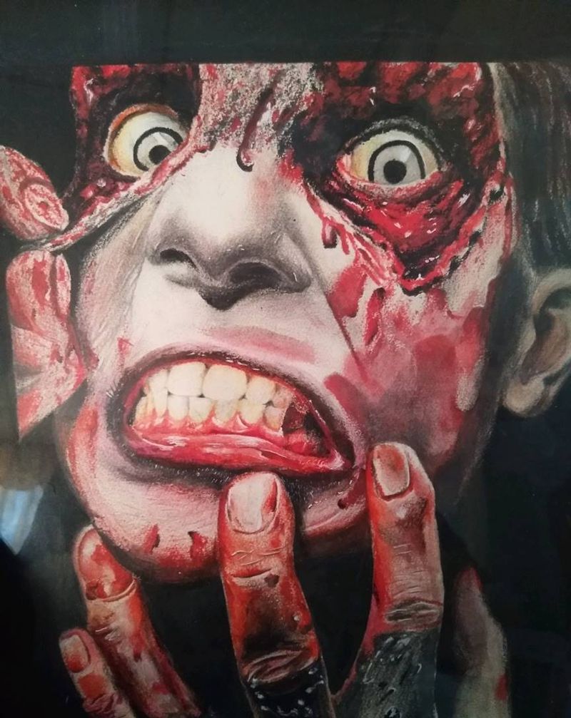 绘画作品纹身图片_成品手稿插画纹身图案