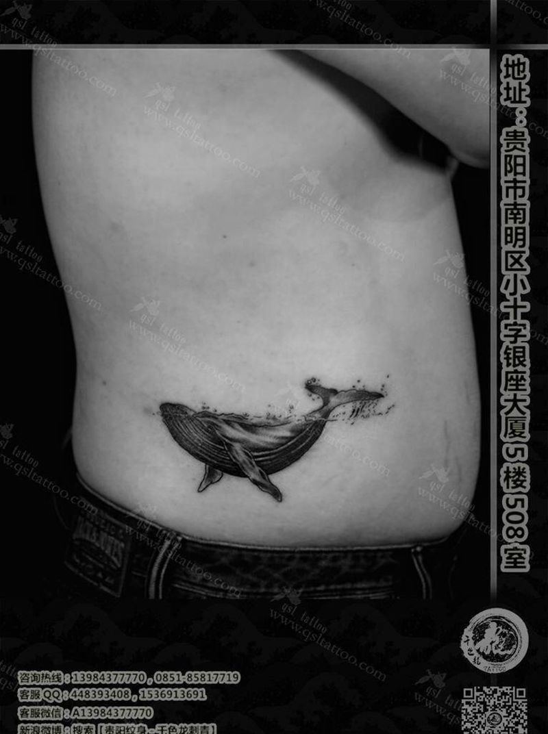 小鲸鱼纹身图片