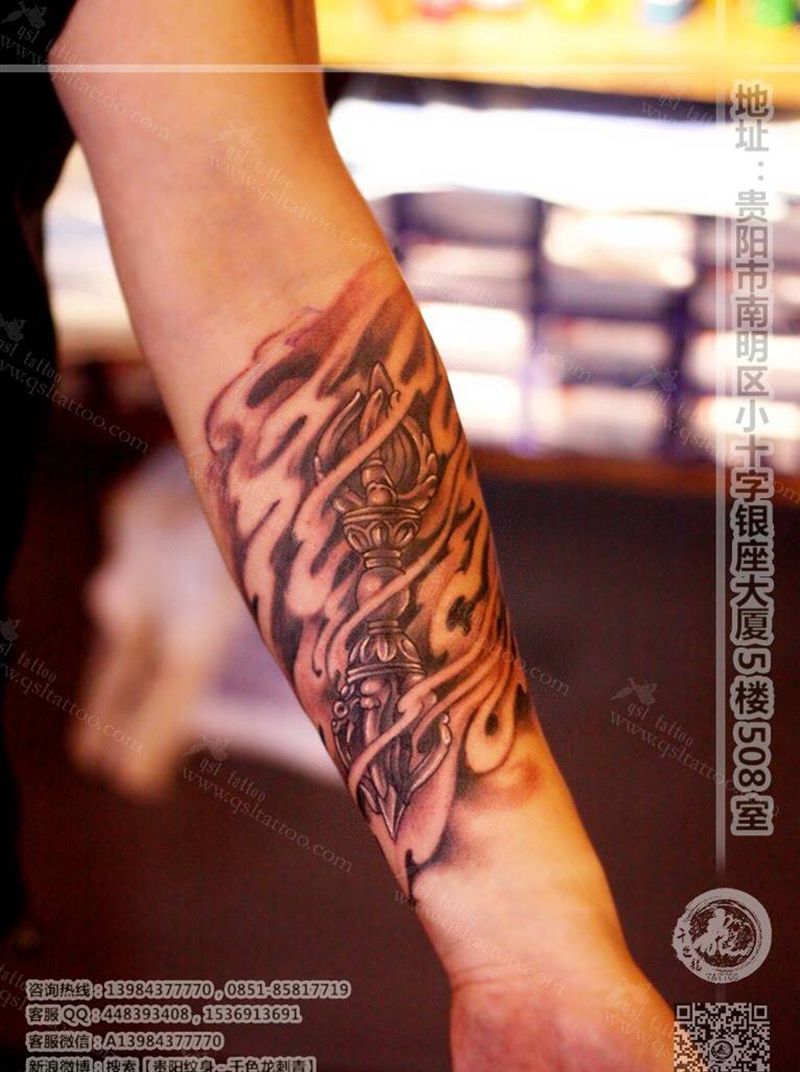 降魔杵纹身图片