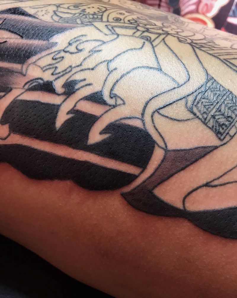 板雾纹身图片_背部老传统纹身图案