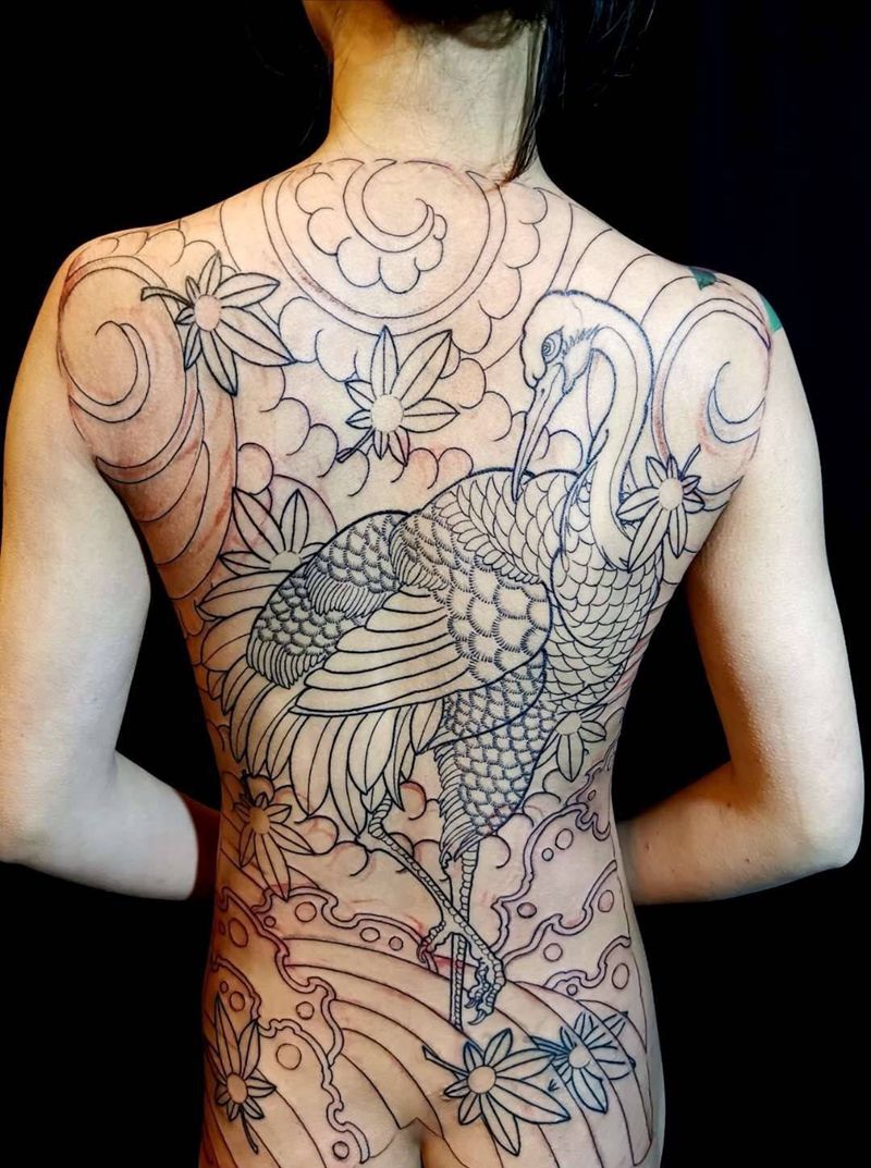 日式传统，未完.纹身图片