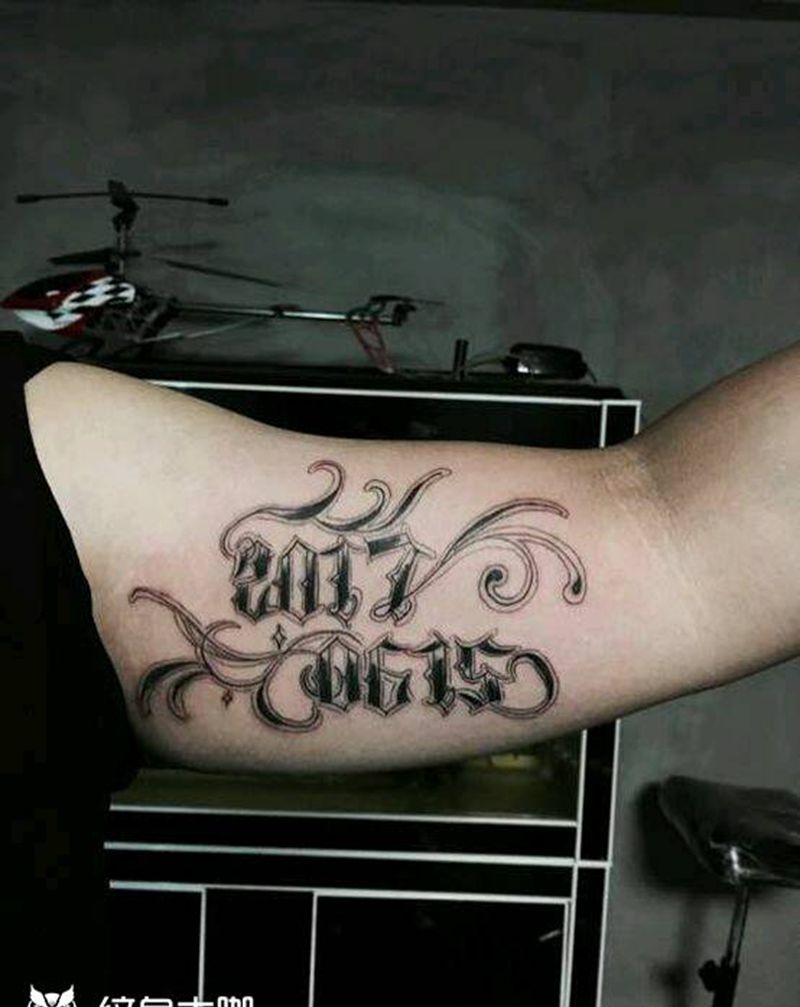 花体字纹身图片