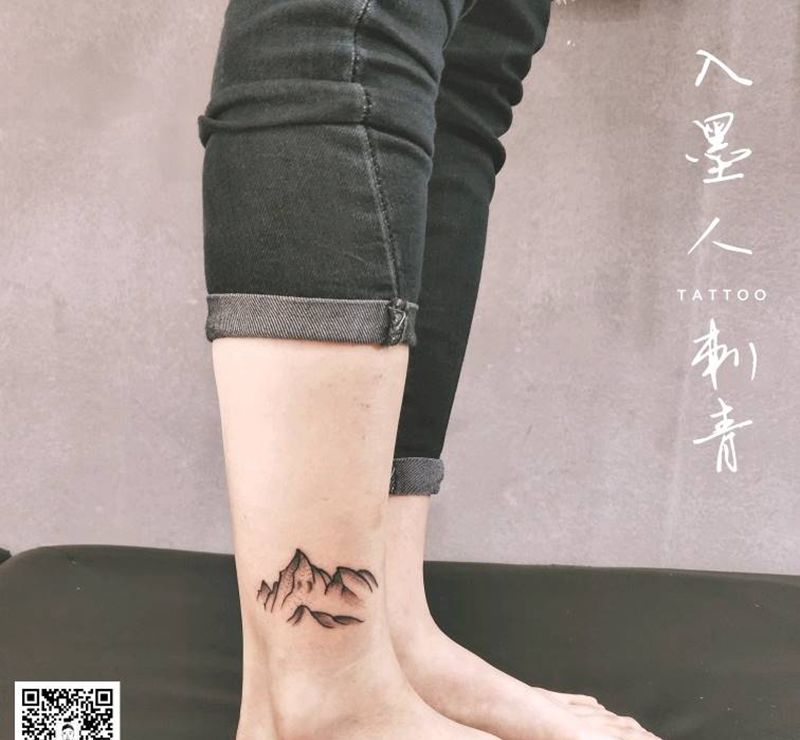 山纹身图片_小清新纹身图案