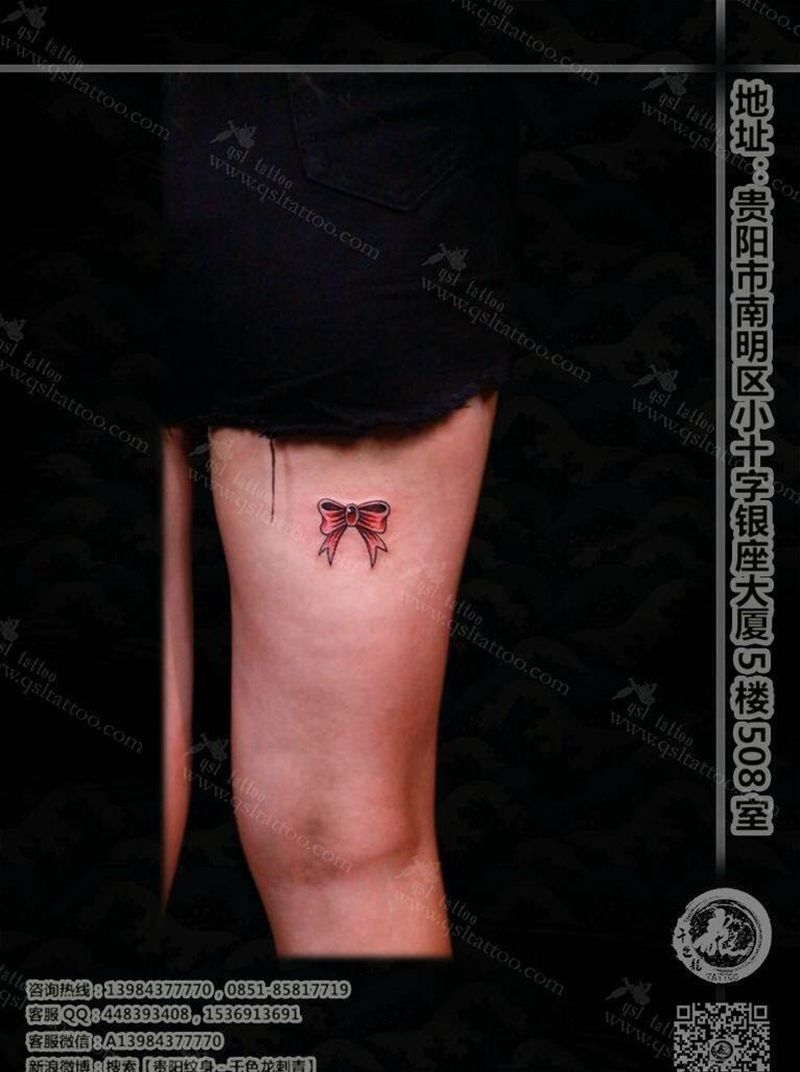蝴蝶结纹身图片