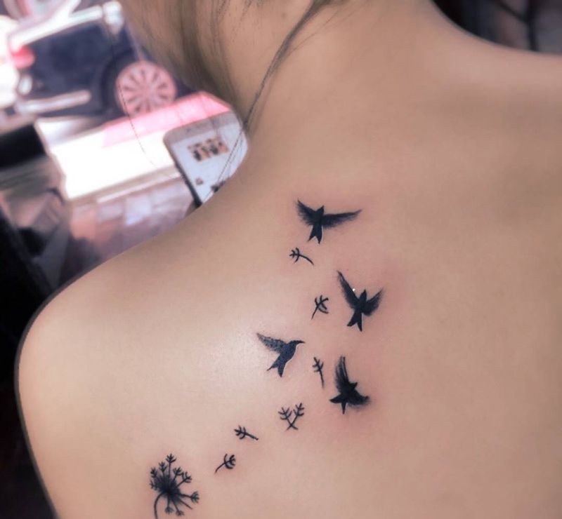 蒲公英纹身图片