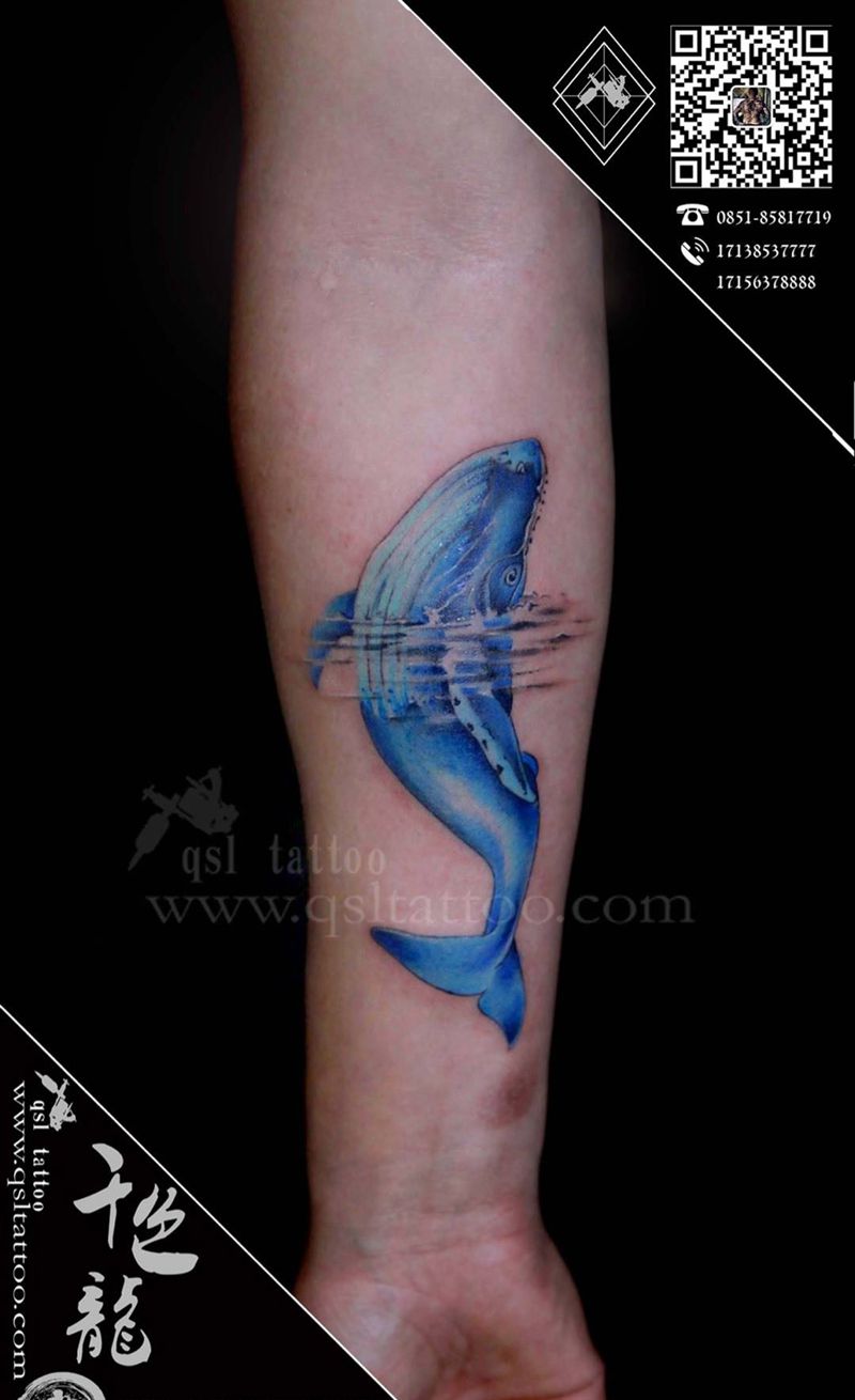 蓝鲸纹身图片
