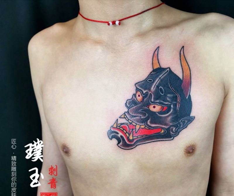 般若#遮盖#纹身图片