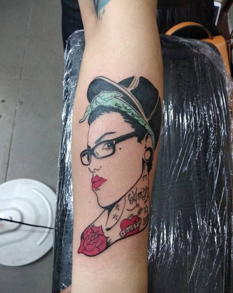 小图人头纹身图片