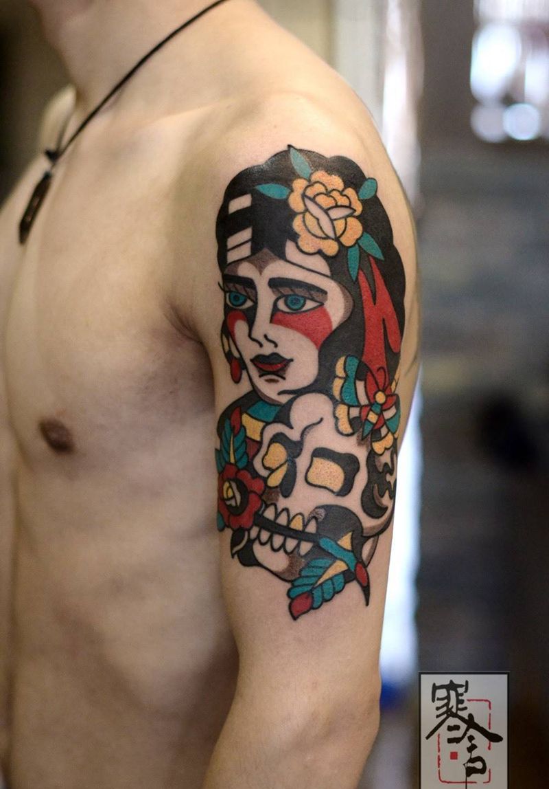 old school纹身图片_手臂Old School纹身图案