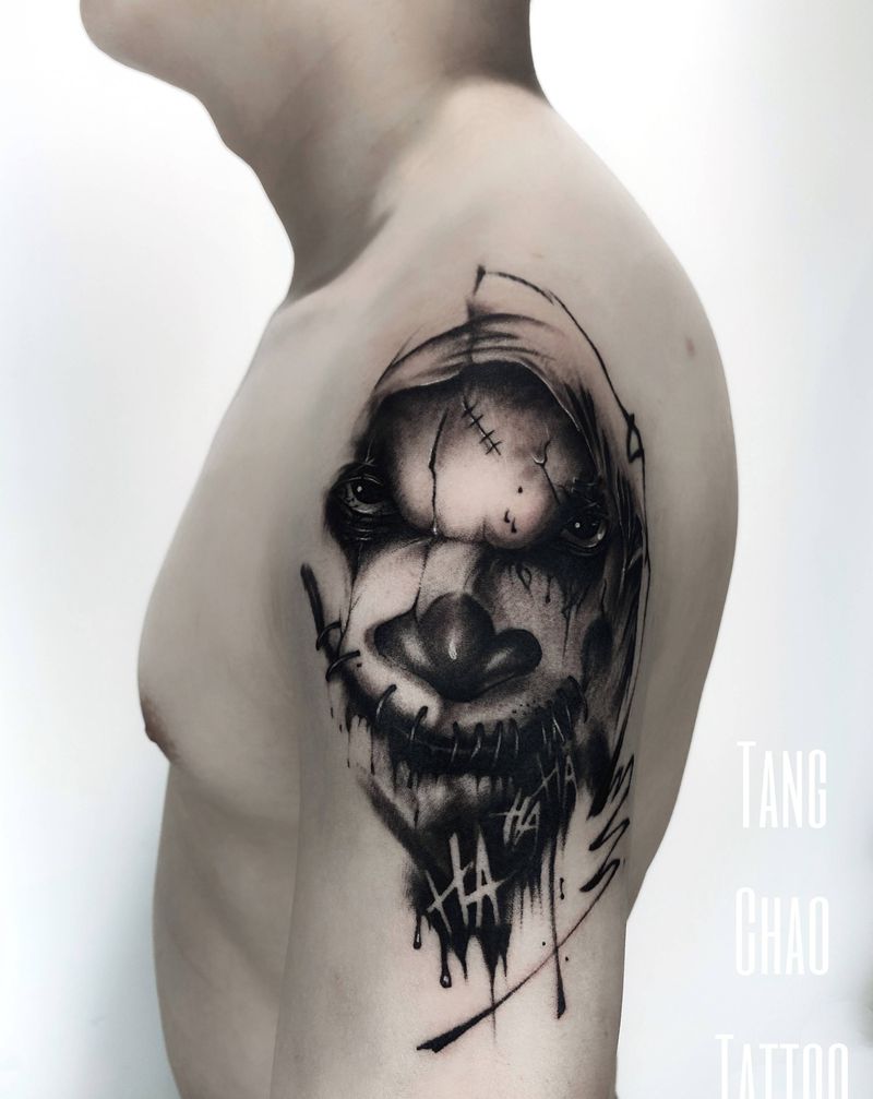 缝合构造体纹身图片_手臂欧美写实纹身图案