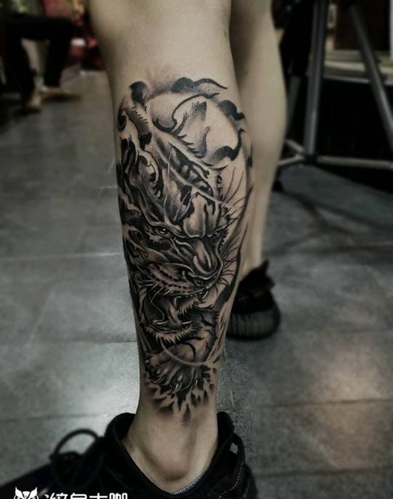 虎纹身图片