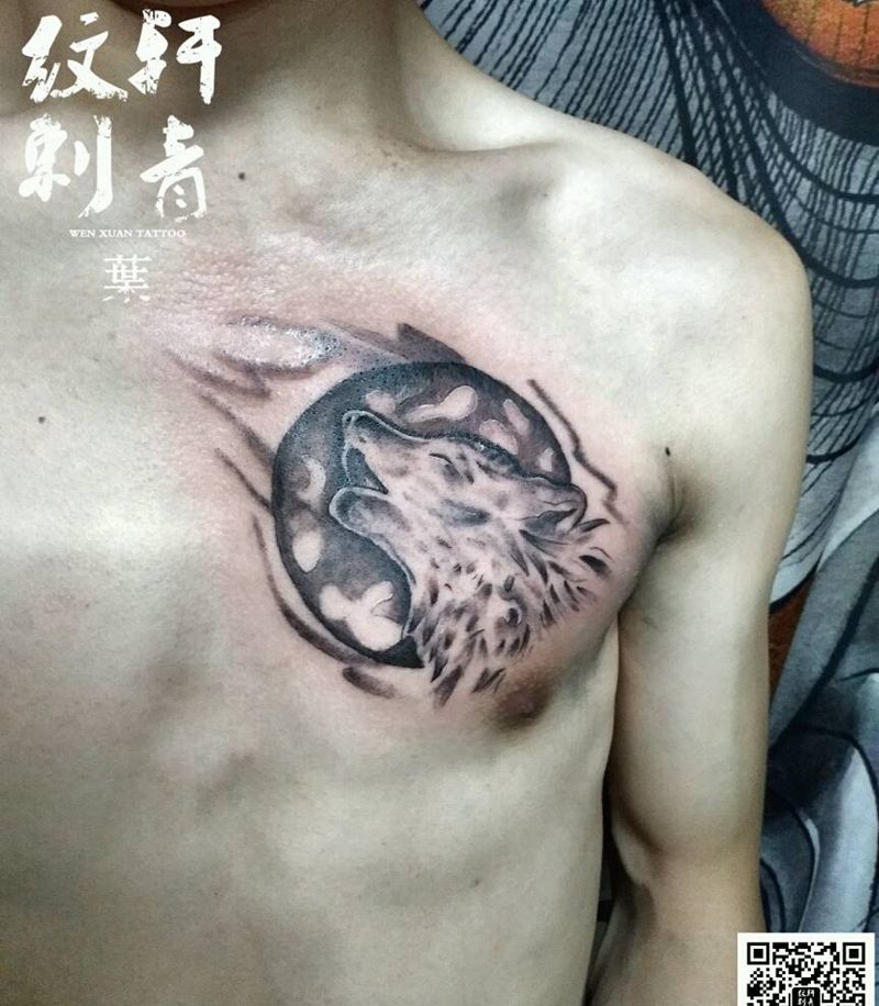 狼纹身图片