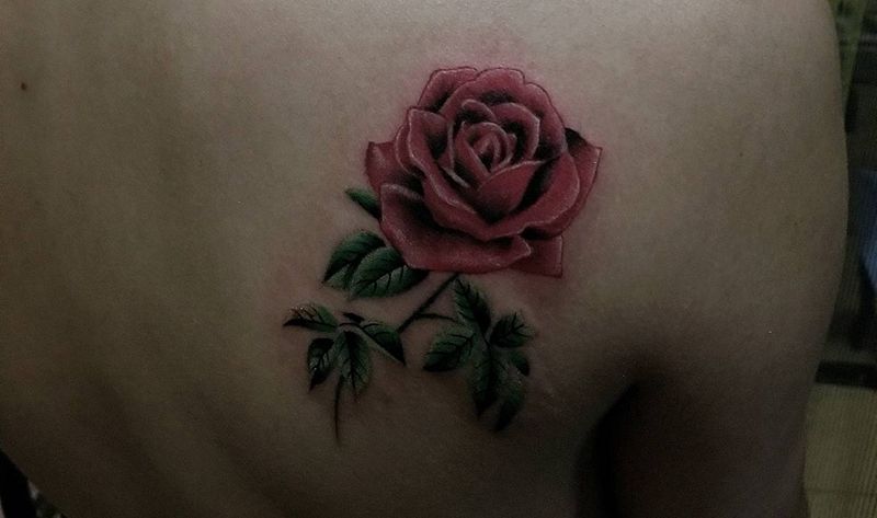 玫瑰纹身图片