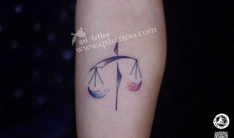 天秤星座纹身图片