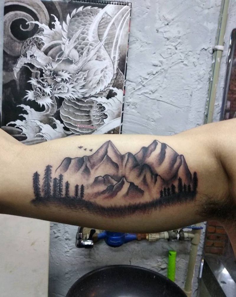 现场手绘纹身图片