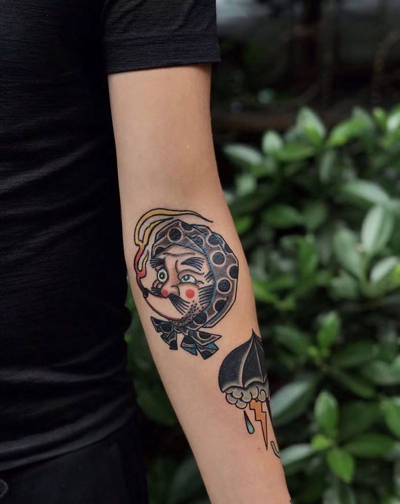 日式喷火娃纹身图片