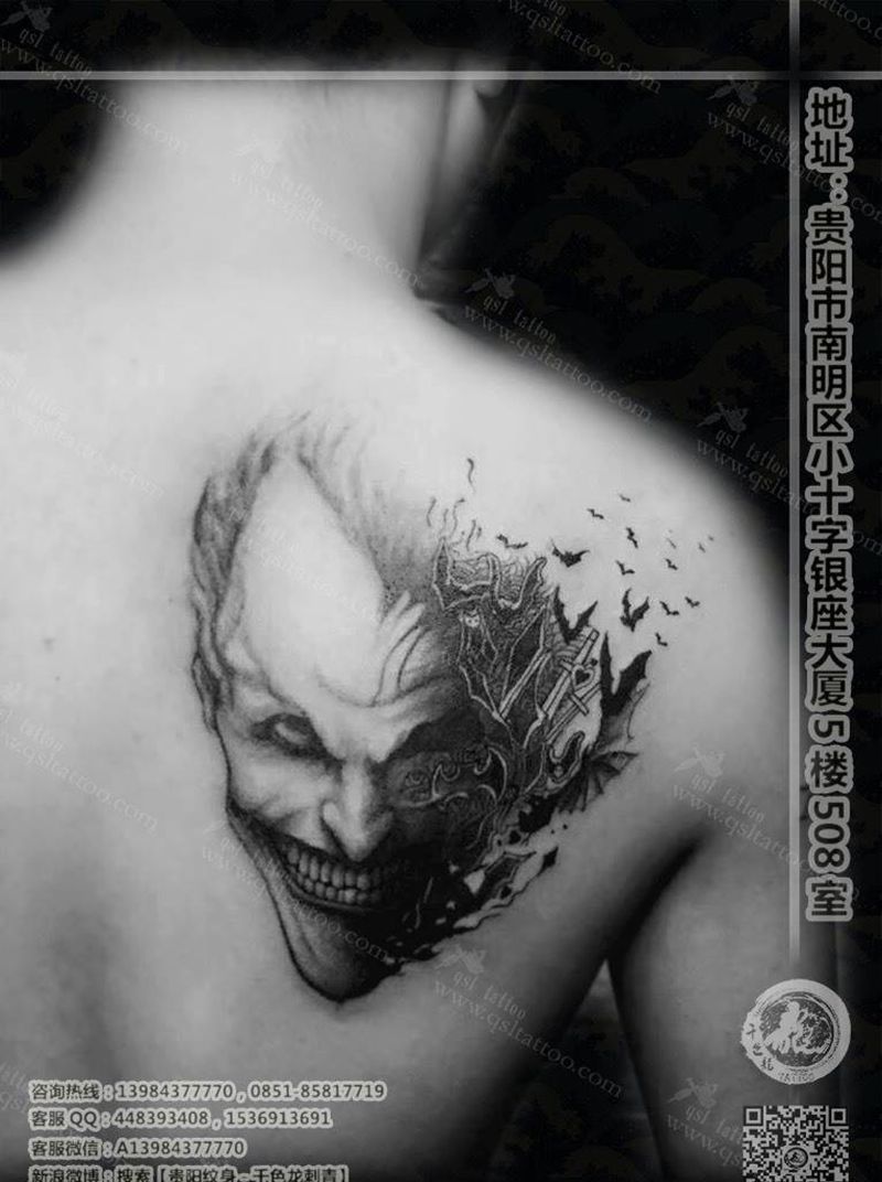 小丑男纹身图片