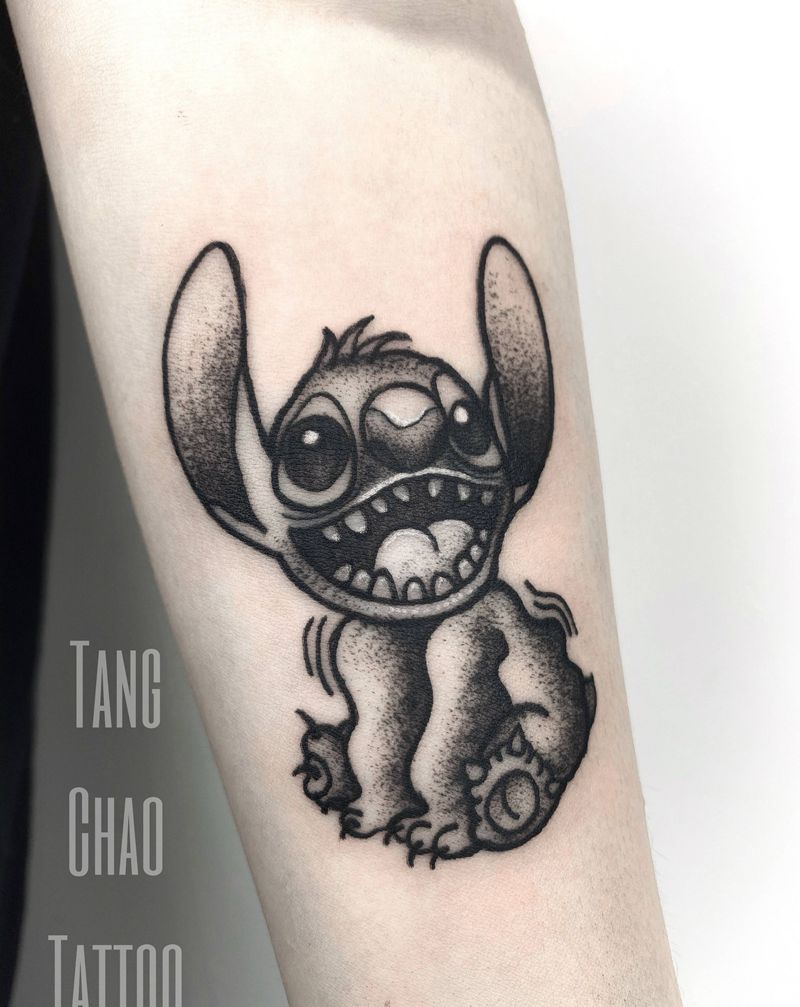 史迪仔纹身图片_手臂Old School纹身图案