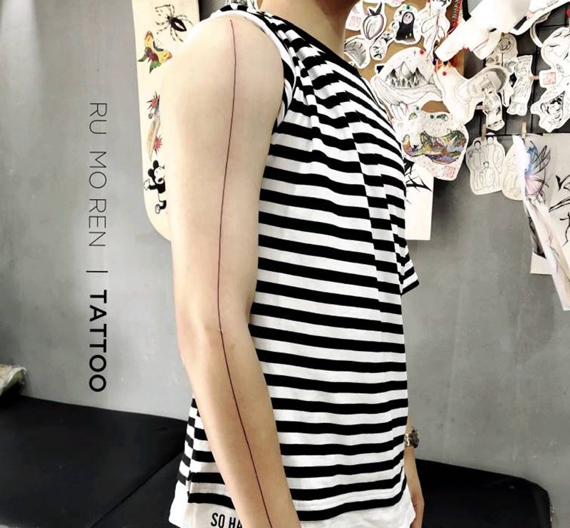 线纹身图片_手臂纹身图案