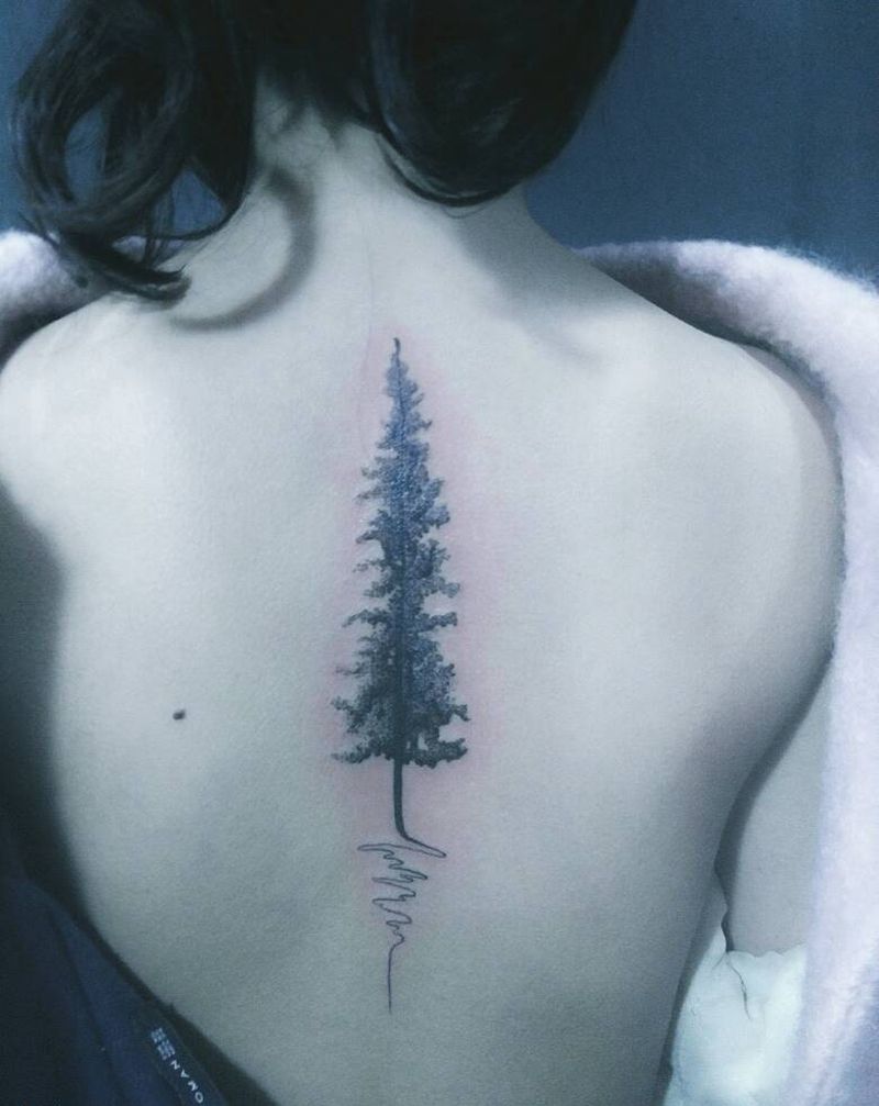 点刺小树纹身图片