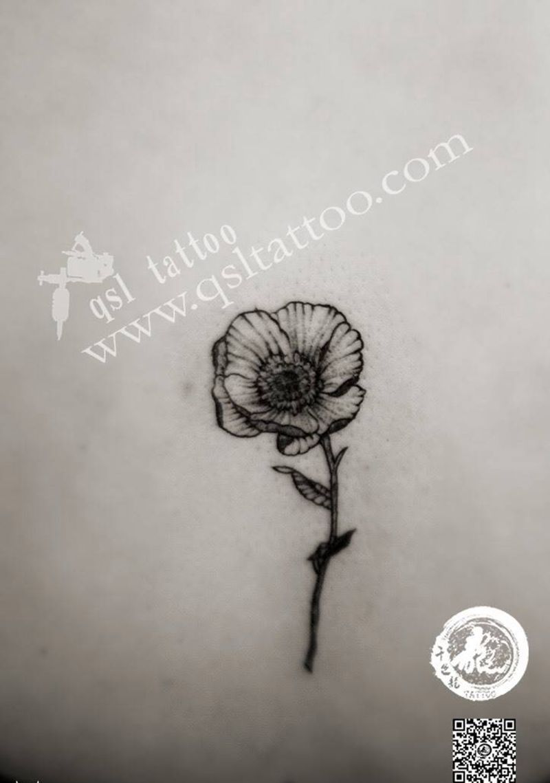 罂粟花纹身图片