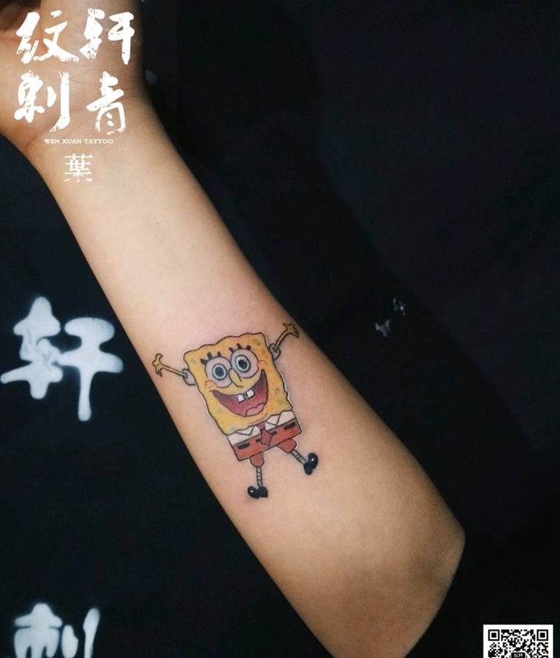 海绵宝宝纹身图片