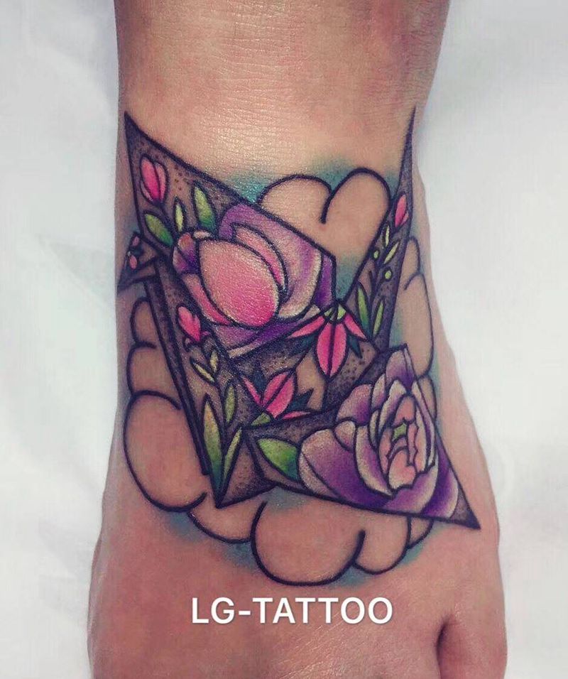 千纸鹤纹身图片