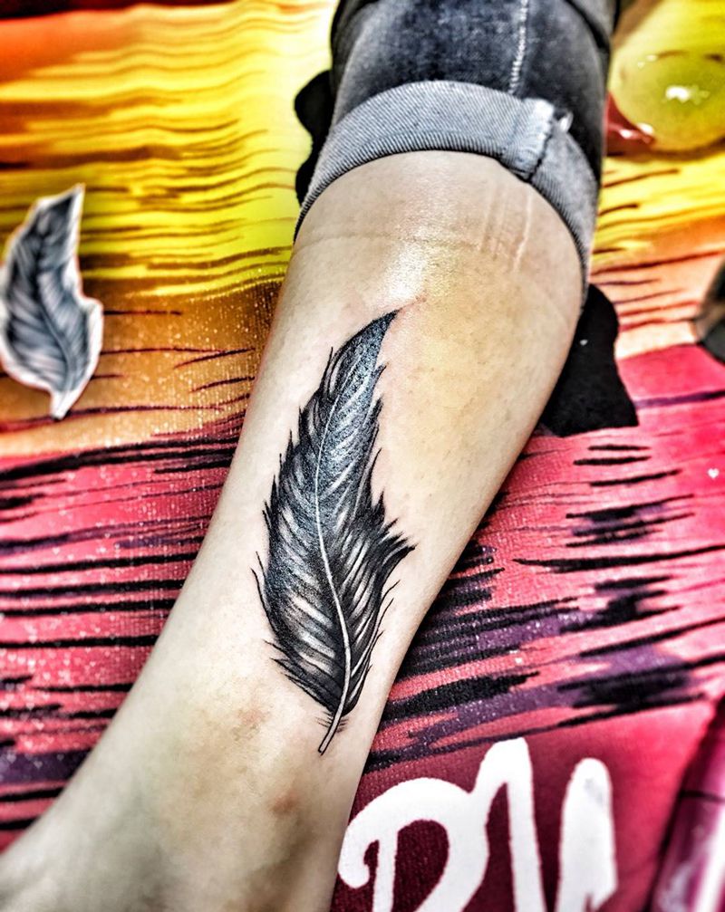 羽毛纹身图片