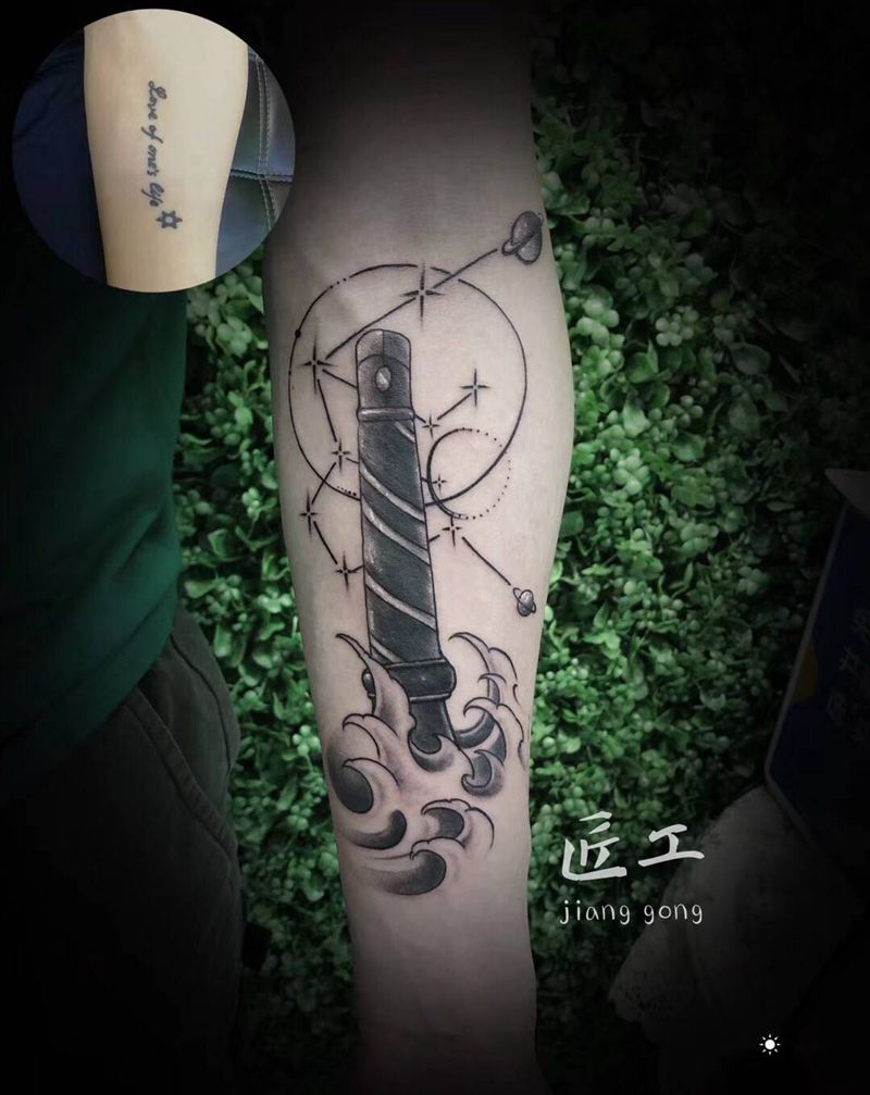 灯塔纹身图片_Old School灯塔纹身图案