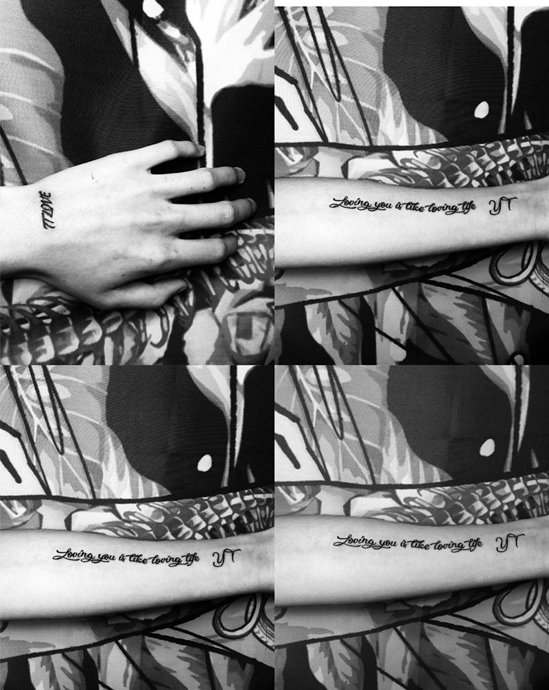 英文字母纹身图片_手部花体字纹身图案