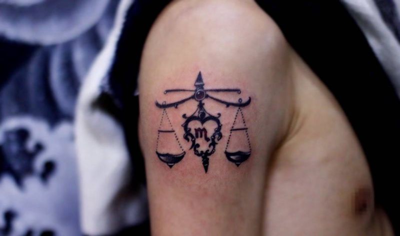 天秤座⚖️纹身图片