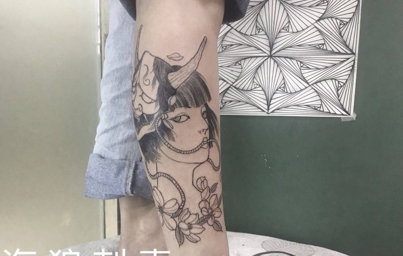艺妓纹身图片